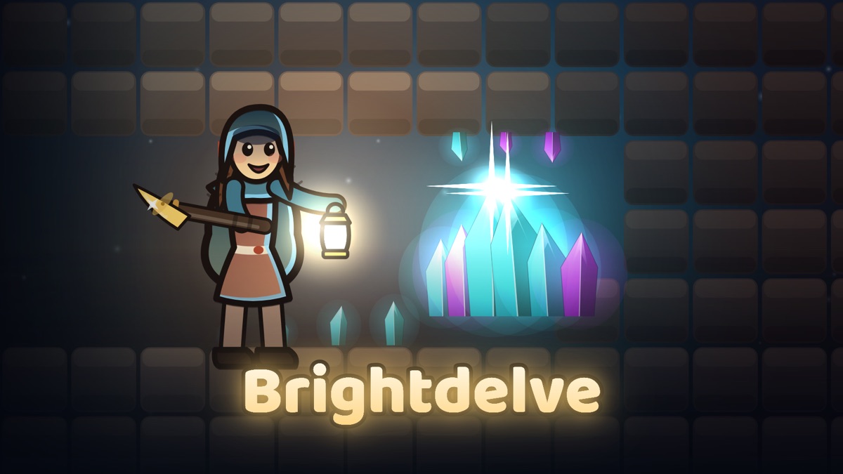 Brightdelve — Your lamp does not just light the cave — it grows the crystals.